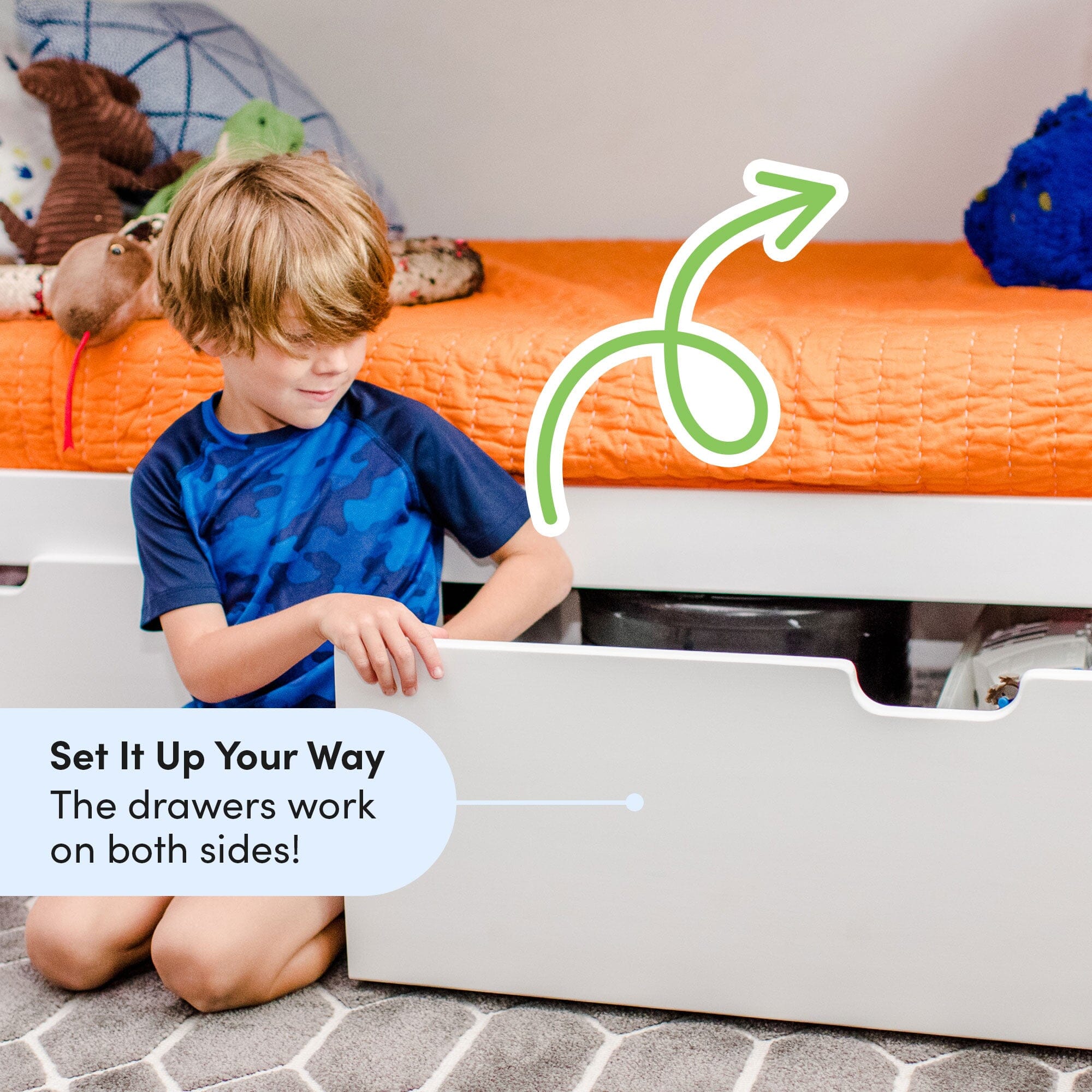 Twin Over Full Bunk Bed With Storage Drawers - Image 27