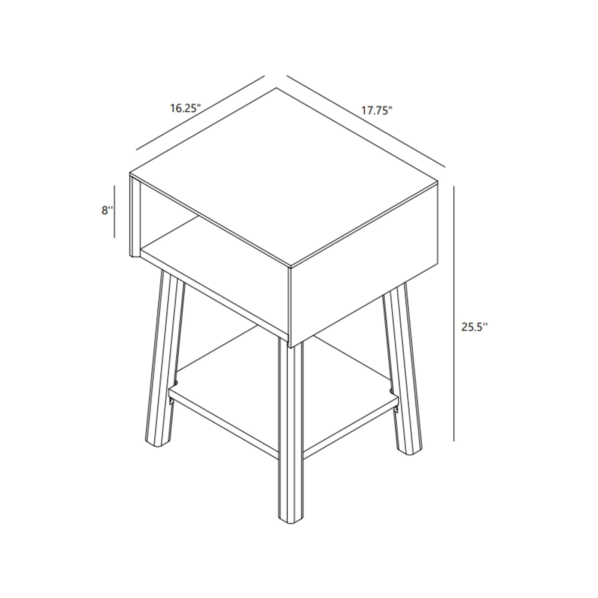 Mid-Century Modern Cubby Nightstand - Image 22