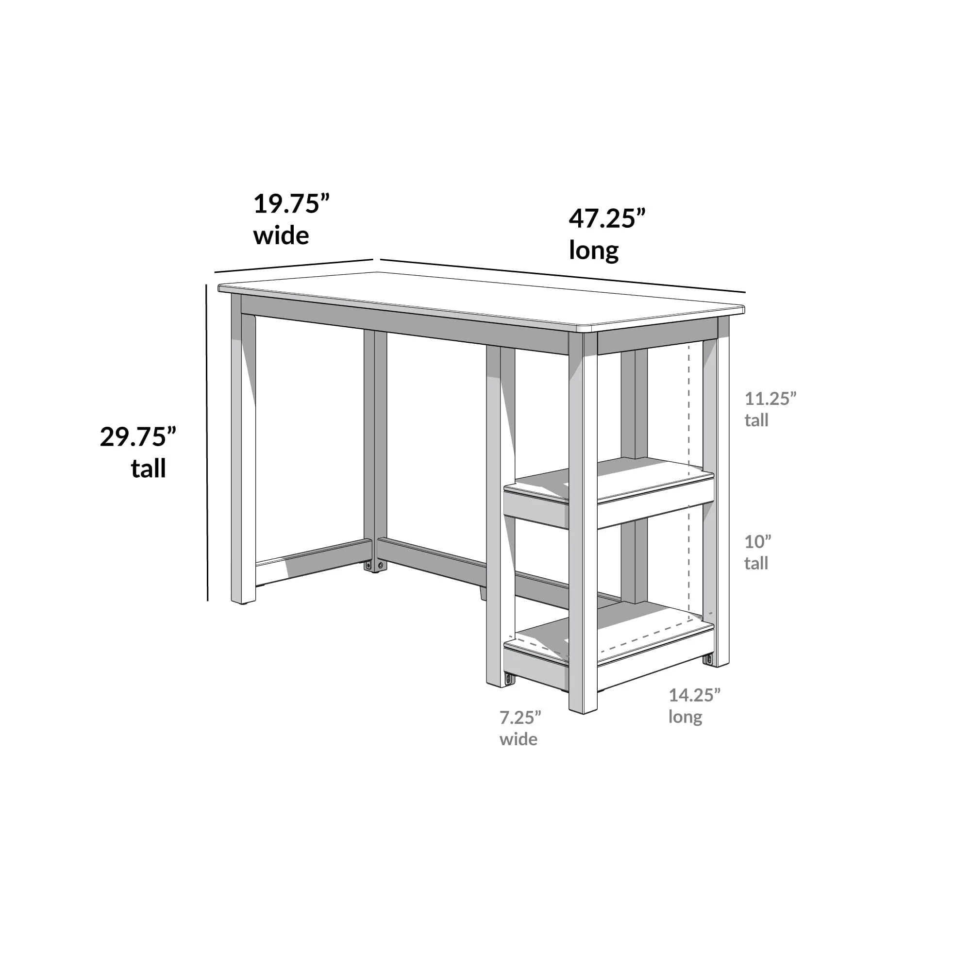 Desk with Shelves - Image 41