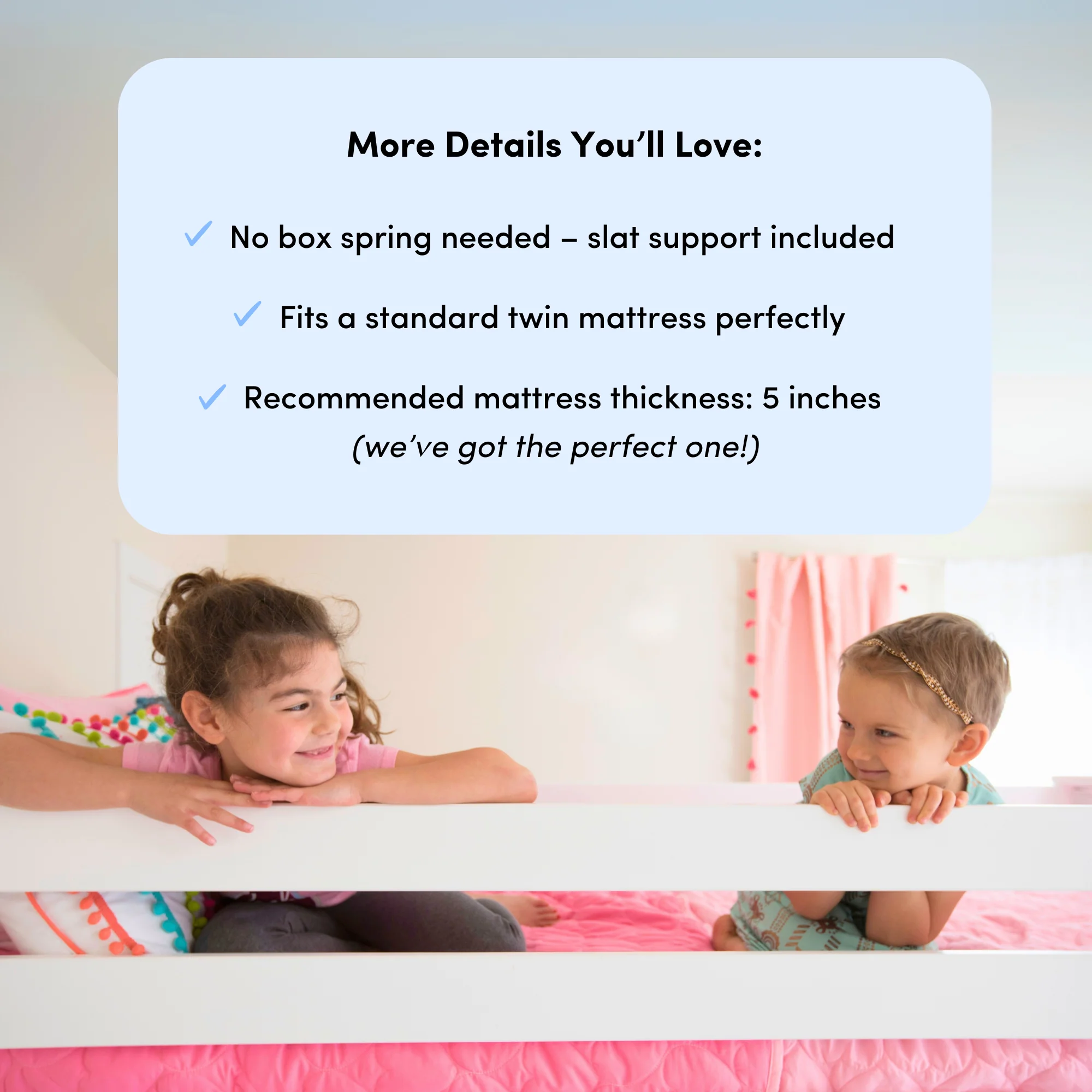Twin Over Twin Low Bunk Bed With Stairs - Image 39