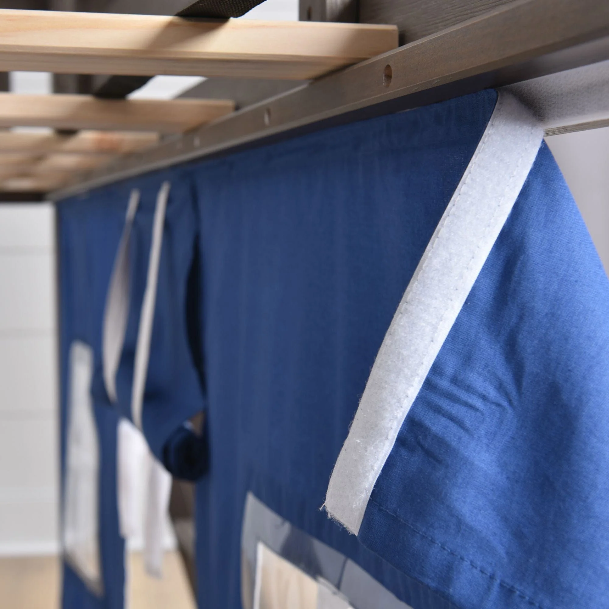Twin Low Loft Bed With Curtain - Image 36